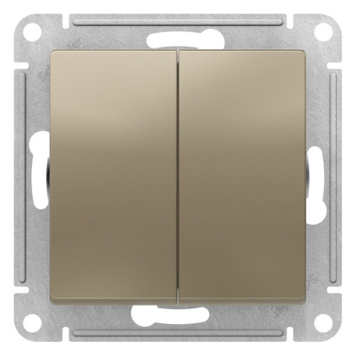 Переключатель 2-кл AtlasDesign шампань SchE ATN000565