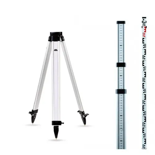 Нивелир оптический ADA Ruber 32 + рейка STAFF 3 + штатив на клипсах Light (А00201 К1)