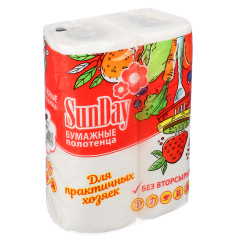 Полотенце бумажное Sunday двухслойные (912-014)