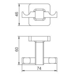 |Крючок FRUD R15005-2 двойной