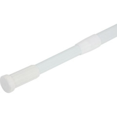 Карниз для ванной РЫЖИЙ КОТ алюм,телескопический 70-120см, белый (858809)