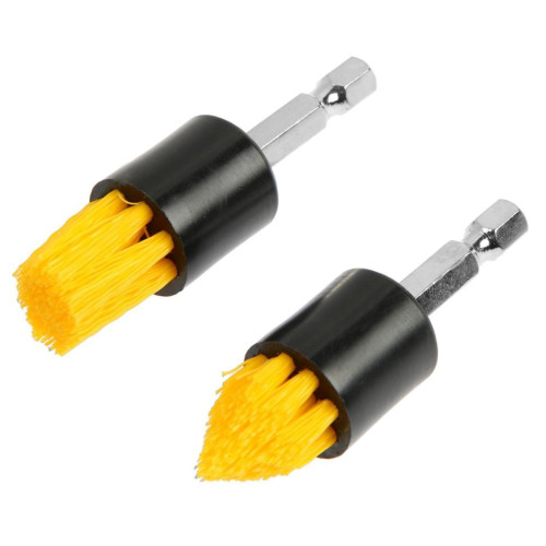 Насадка для шуруповерта ТУНДРА щетки набор 2шт, d=18 мм, высота 19 мм, шестигранный хвостовик (9939110)