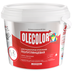Эмаль для радиаторов OLECOLOR полуглянцевая акриловая 0,5 кг