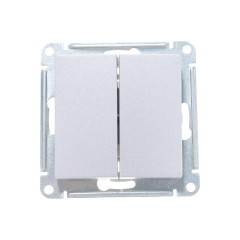 Выключатель 2-кл AtlasDesign 10А алюм. SchE ATN000351