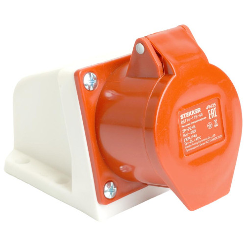 Розетка О/У STEKKER 3P+PE+N 16A IP44 ST-115 RST16-115-44 49435