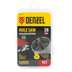 Коронка по металлу Denzel твердосплавная, 38 мм (724012)