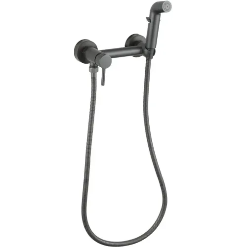 Душ гигиенический FRUD R7503-9 со смесителем, оружейная сталь