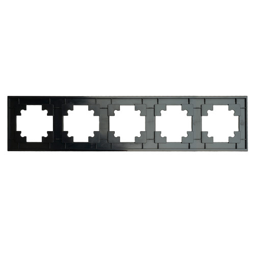 Рамка 5-пост Катрин стекло черный матовый GFR00-7005-05М