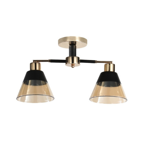 Светильник ЭкономСвет 12209/2BK+FGD AMB+BK