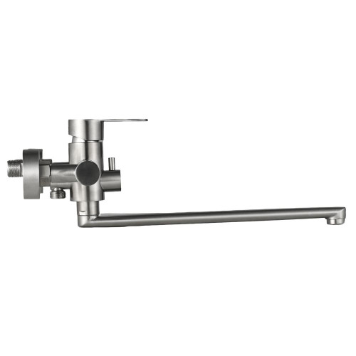 Смеситель для ванны EVA GOLD Монтес с лейкой и шлангом, нержавейка