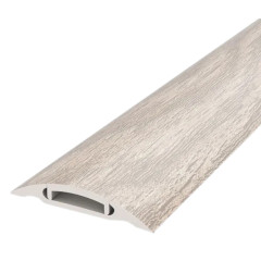 Порог с кабель-каналом 42мм 1,6 Дуб беленый ПВХ (ПМК42-1,6 203 ИДЕАЛ)