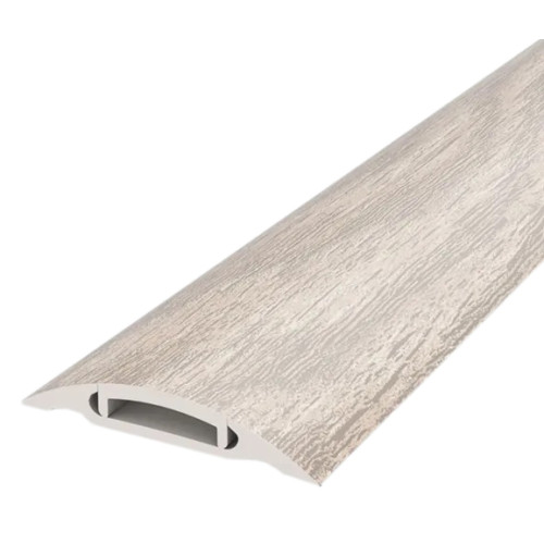 Порог с кабель-каналом 42мм 1,6 Дуб беленый ПВХ (ПМК42-1,6 203 ИДЕАЛ)