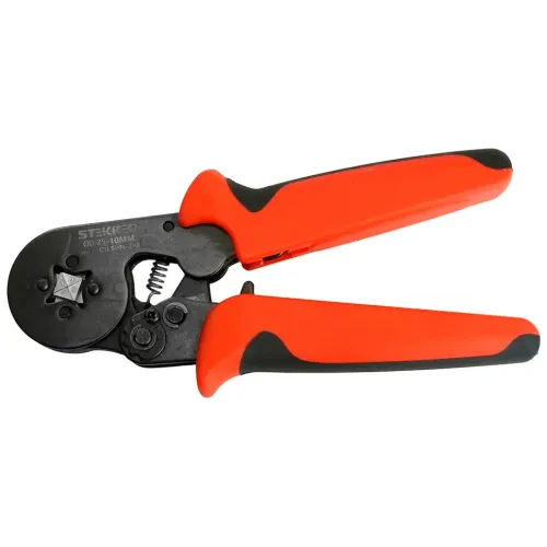 Кримпер для обжима гильз и наконечников STEKKER d0,25-10мм, красный CTLS006-240 39353