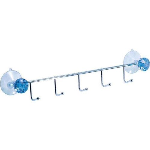 Вешалка РЫЖИЙ КОТ с 5-мя крючками, на присосках бриллиант, нерж. сталь, W2024E, 311459