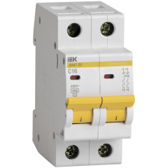 Выключатель автоматический 2-пол. 16A C 4,5кА ВА47-29 IEK MVA20-2-016-C (51008)