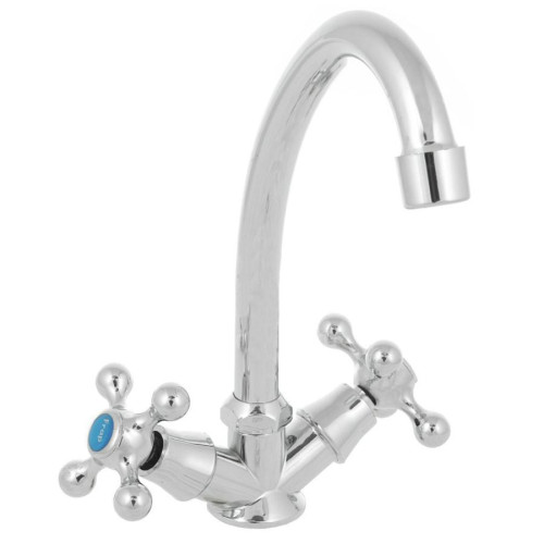 Смеситель для кухни FRAP F4008-2 керам. кран-букса ручка крест, латунь (упак.2шт)