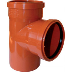 Тройник кан. наружний РТП ф 110/110х90° РЫЖИЙ