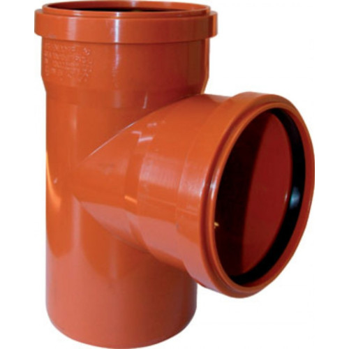 Тройник кан. наружный РТП ф 110/110х90° РЫЖИЙ