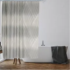 Шторка для ванной PERFECTO LINEA Secret 180x180cм 12 колец, жемчужная