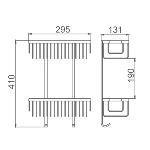 Полка для ванной комнаты FRAP F353-1 2-х ярусная