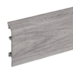 Плинтус вспененный КлассикСофт с кабельканалом 80мм 2,2м / Секвойя серая 435