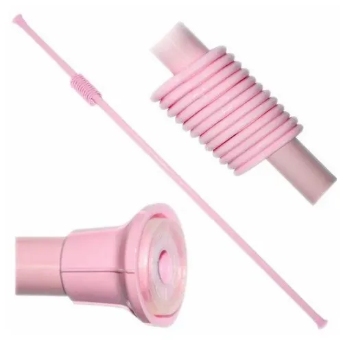 Карниз для ванной SMS розовый, 1,1-2,0м, пластик 00285 (45657)