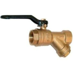 Кран шаровый с фильтром ф 1