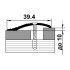 Порог-кант 39,4мм 0,9 Без покр. (Лука ПР 02.900.001)