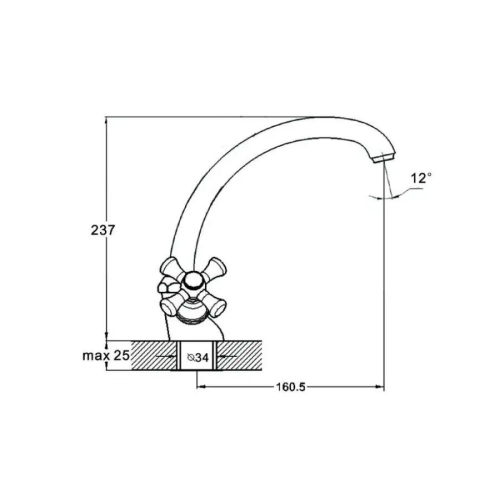 Смеситель для кухни G-LAUF QMT4-В722