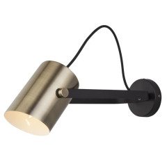 Светильник настенный EUROSVET 20092/1 черный/античная бронза