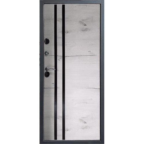 Дверь метал. VD-105 Термо Букле графит (Дуб арктик) (3 контура) 100 мм 960 L  левая