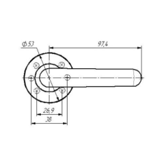 Ручки раздельные РФ4.21 серебро (17227)
