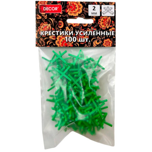 Крестики для плитки DECOR PRO 2мм 100шт (443-0020)