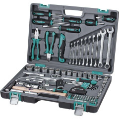 Набор инструментов STELS  98 пр. 1/2, 1/4, CrV, 6 гран. головки (14111)