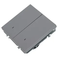 Выключатель 2-кл ЭМИЛИ с подсветкой платиново-серый RSW10-5102-10