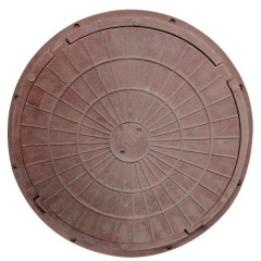 Люк ПП круглый (тип-Л) 1,5т 74см коричневый