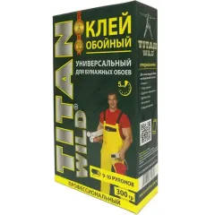 Клей обойный ТИТАН WILD универcал. для всех видов обоев 300гр (36) (*2)