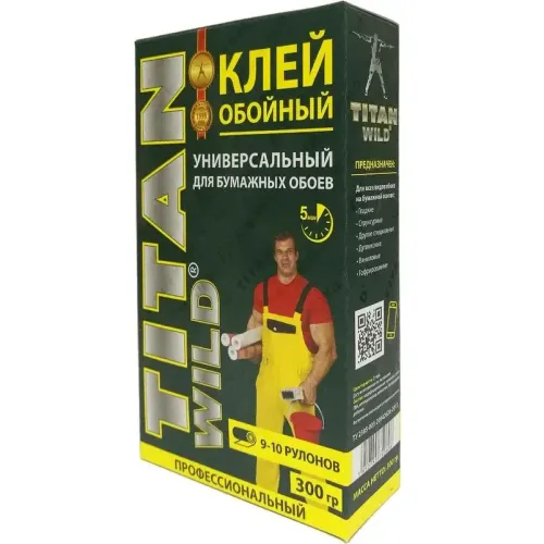 Клей обойный ТИТАН WILD универcал. для всех видов обоев 300гр (36) (*2)