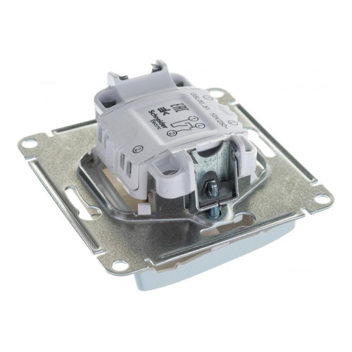 Выключатель 2-кл GLOSSA алюм. GSL000351