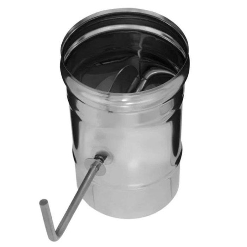 Дымоход шибер 0,8мм Ф115 нержавеющая сталь (Феррум)