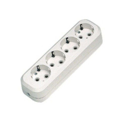 Колодка 4-пост. 2Р+E белая 16А MAKEL MGP151