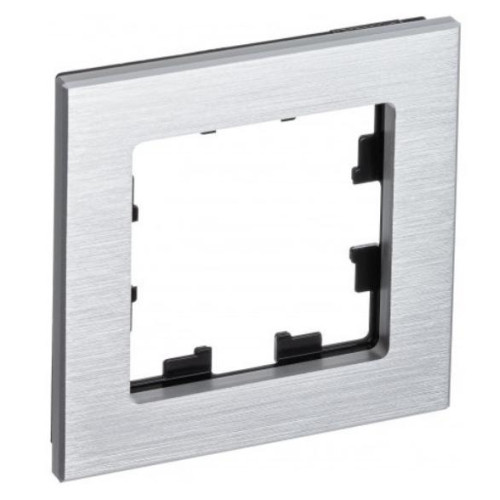 Рамка 1-пост AtlasDesign Nature металл серебр. SchE ATN312101