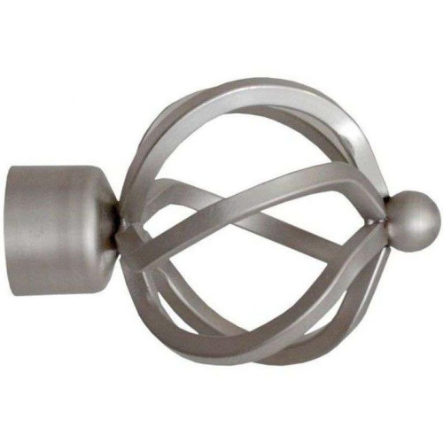 Карниз Ле-Гранд кованный Наконечник Булава 16D сереб.мат (пара)