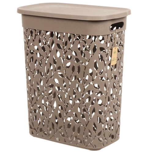 Корзина для белья 35 л прямоуг. фр. серая Idea Флора М 2620