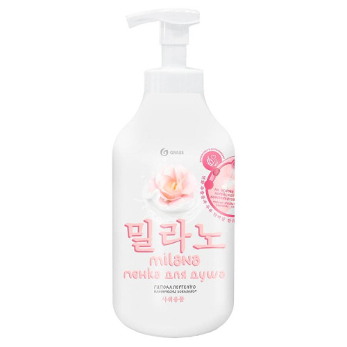 Пенка MILANA для душа с экстрактом хлопка и молочными протеинами 750мл (125466)