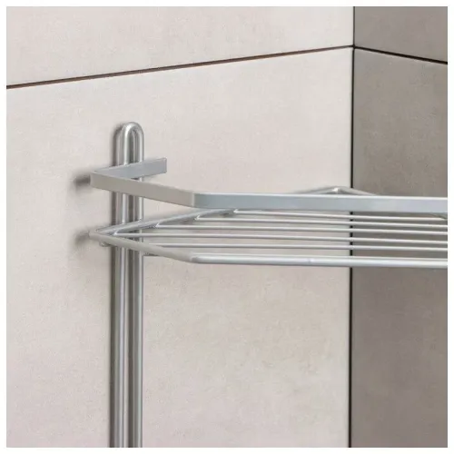 Полка для ванной комнаты угловая 5-ти ярусная «Modern»,20х28х87 см, цвет хром