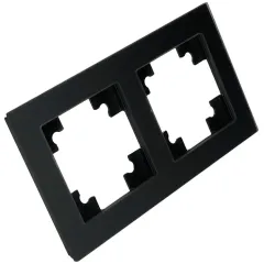 Рамка 2-пост Катрин стекло черный матовый GFR00-7002-05М