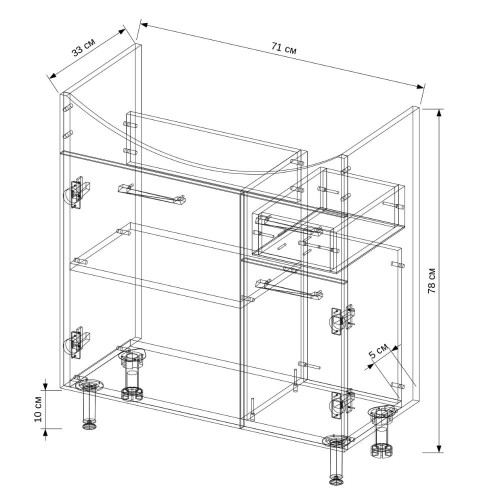 Тумба EVA GOLD 75 