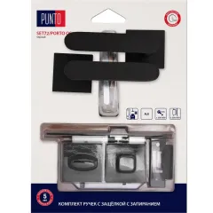 Комплект ручек PUNTO с защелкой LM/A SET72K.QS52.PORTO/HD BL-24 черный (45717)