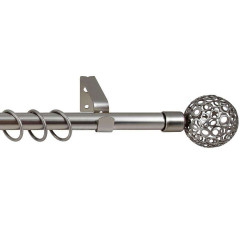 Карниз Ле-Гранд кованный 1,6-3,0м (1ряд) D16/19 серебро мат.,ажур (5)